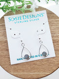 Sosie Designs - Sterling Silver Teardrop w/ Gemstone Earrings - Rainbow Moon