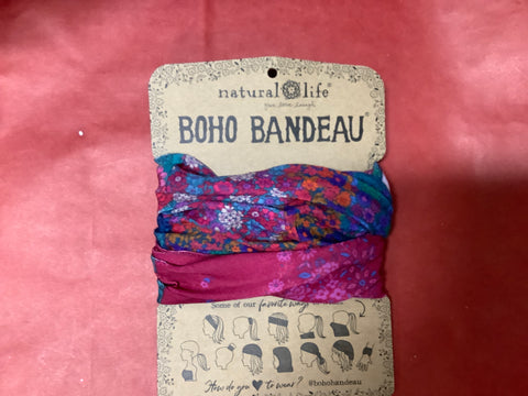 Boho Bandeau in Deep Flowered Print