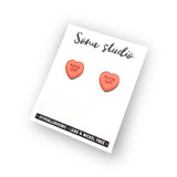 Sona Studio - Candy Heart Earrings (F#ck Off)