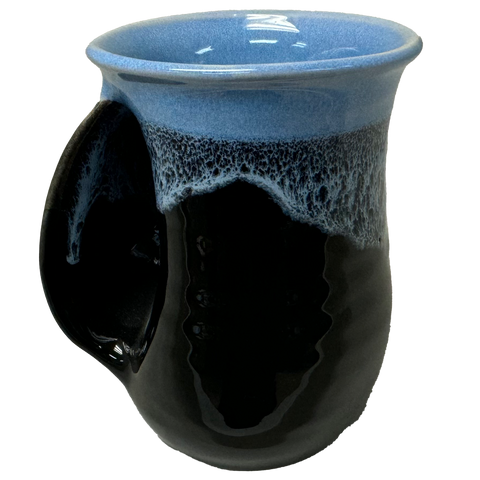Clay in Motion - The Original Handwarmer Mug: Lava Foam / Left Hand