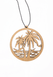 Fresh Fresheners - Beach Palm Trees Wooden Air Freshener Pack of 8