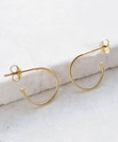 Sosie Designs - Gold Small Open Hoops Studs