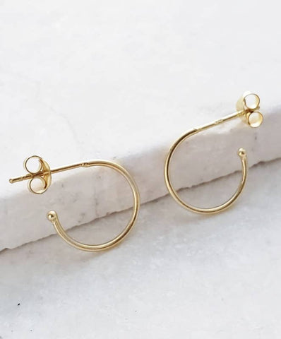 Sosie Designs - Gold Small Open Hoops Studs