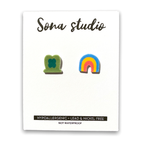 Sona Studio - Lucky Marshmallow St. Patrick’s Day Earrings