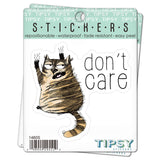 Tipsy Coasters & Gifts - Funny Sticker | Don't care cat