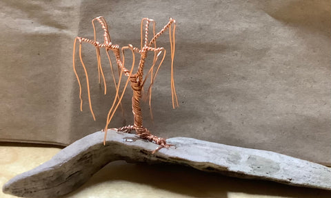 Weeping Willow Copper Tree by Carrie