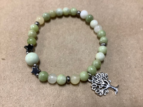 Gemstone bracelet with Tree by local artist Rowdeisha