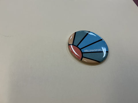 Williamsport Sunburst Button Magnet