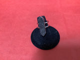 Black Druzy Ring in Silver