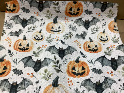 Fall Pumpkin Halloween Bat Waffle Wash Cloth