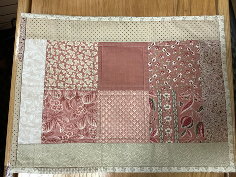 Beige and Rose Placemat by Carol