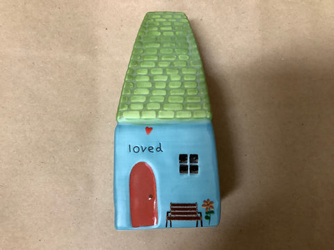 Cottage Bud Vase…..”Loved”