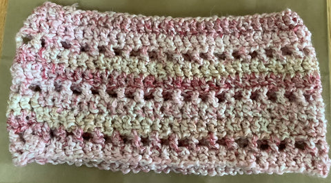 Pink and Cream Cowl by Valerie