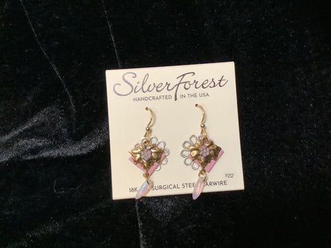 NE-2253 Silver Forest Earrings