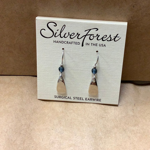 E-8981 Silver Forest Earrings on Surgical steel Ear Wires.