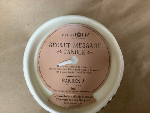 Secret Message Candle …Gardenia