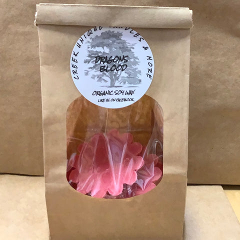 Dragons Blood organic soywax melts by Creek Unique Candles & More