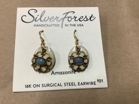 Silver Forest Amazonite on Filigre and NE-2237