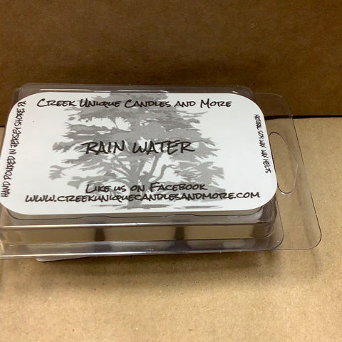 Rain Water natural soy cubed wax melts by Creek Unique.