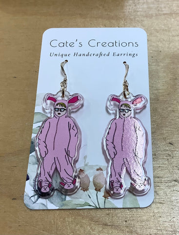 Ralphie Bunny Suit Earrings by Cailtlyn