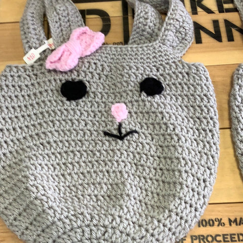Handmade Crocheted Bunny Bag