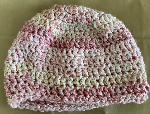 Pink and Crème Hat by Valerie