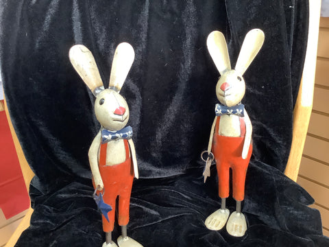Recycled Tin Americana Boy Rabbit (choice of one per purchase)