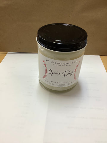 Game Day Candle by local artist Wallflower.