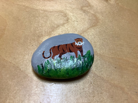 HandPainted Tiger Rock by Cecelia (1 per purchase)