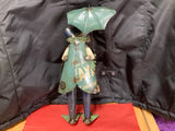 Recycled Tin Frog with Umbrella