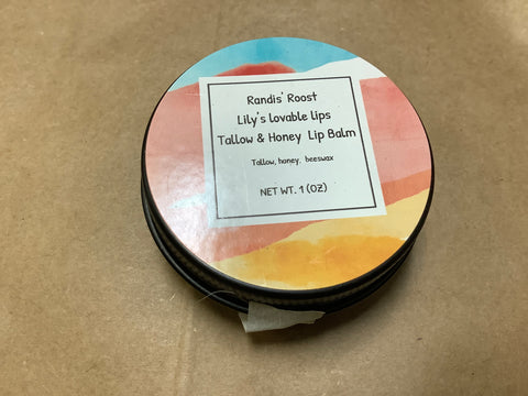 Lily’s  Lovable lips Tallow and Honey Lip Balm by local artist Lily  R.