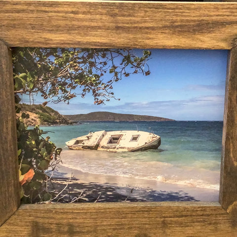 8x10 Framed Ship Wreck St. Croissant