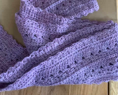 Wool Purple Scarf by Valerie