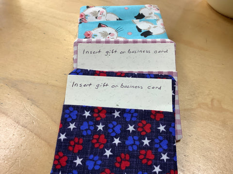 Cat andprint Gift Card Pockets by Ann