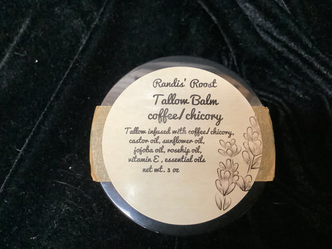 Randis Roost Tallow Balm. Coffee/Chicory 2oz