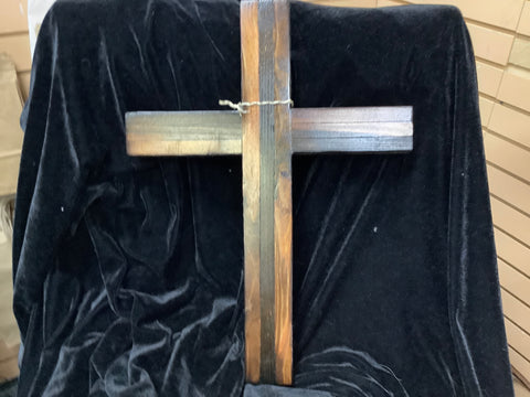 Medium Wood Cross 13 1/4x 17 1/2x 3” by Rob