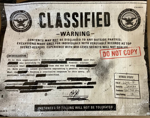 CLASSIFIED WARNING