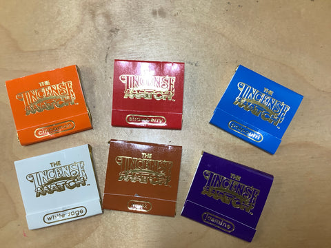 Incense Matches….(not all fragrances are shown, one per purchase)