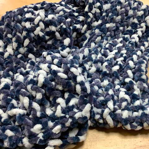 Blue and White Cozy Scarf by Kellee