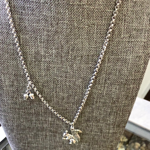 Squirrel  and Nut Necklace