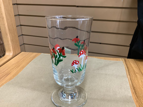 Hand-painted Glass by Cecelia (not dishwasher safe)