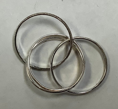 Sterling Silver Four Piece Ring. Size 5.5