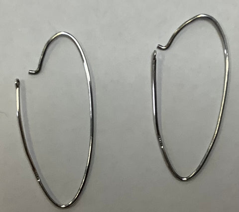 Sterling Silver Thin Hoop Earrings by MKD
