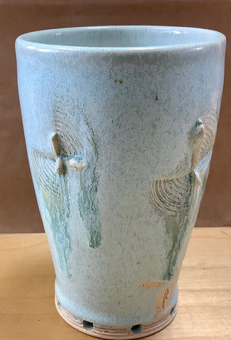 Baby Blue Tall Pottery Glasses by Worth