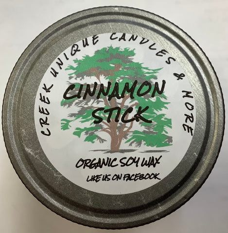 Cinnamon Stick Organic S0y Wax Candle by Creek Unique Candles & More