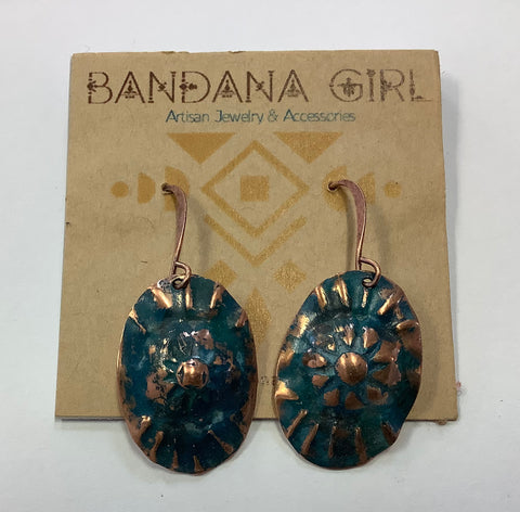 #804 bandana girl earrings