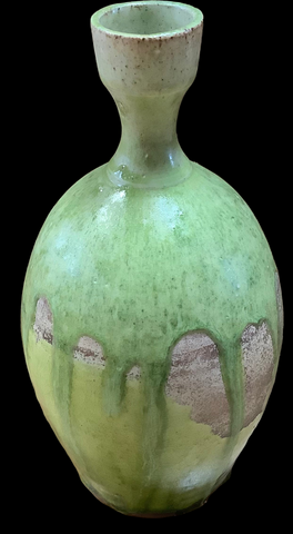 Green/Tan Vase by Worth