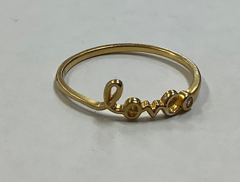 Gold “LOVE” Ring  Size 9.75