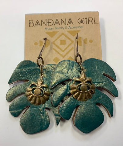 #894 bandana girl earrings