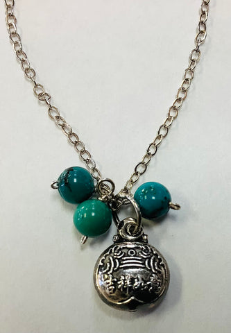 Sterling necklace w/ turquoise MKD